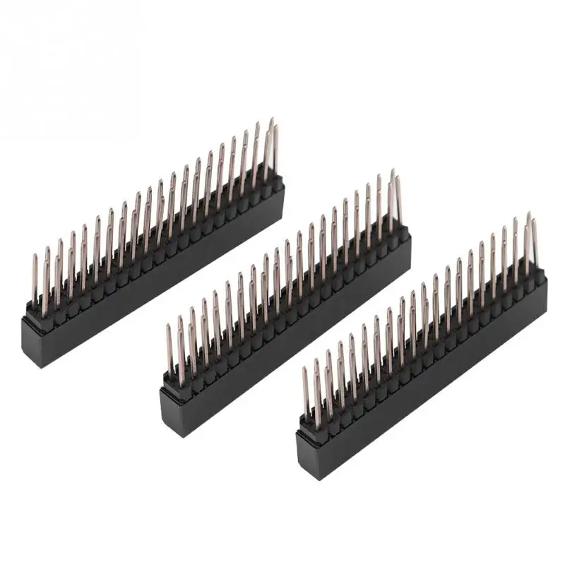 Double Row Female Header Connector Pin 2 x 20 Pins 2.54m Pitch Extra Tall Short Headers for Raspberry Pi 3pcs | Обустройство дома