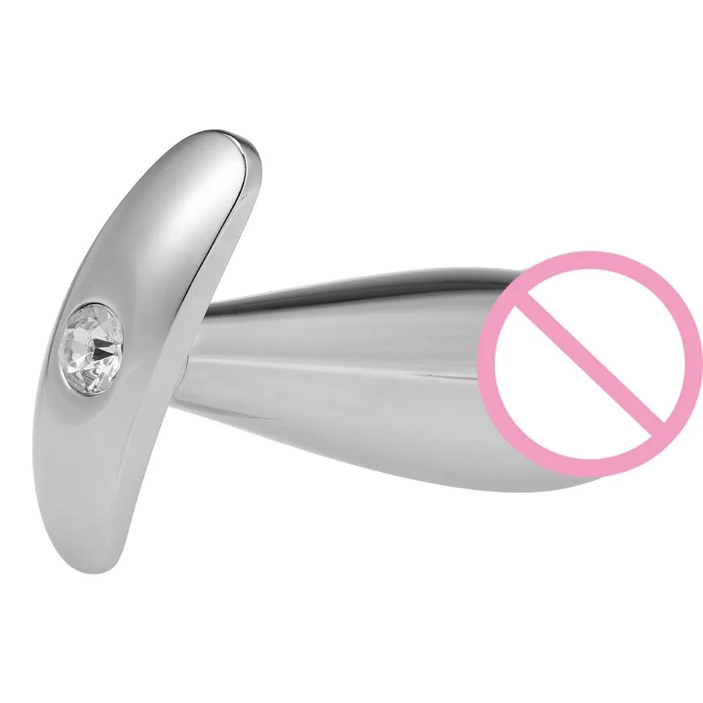 Metal Real Penis Anal Plug Butt Stainless Steel Prostate Massager Adult Sex Toys for Woman With Crystal Jewelry|Анальные пробки| |
