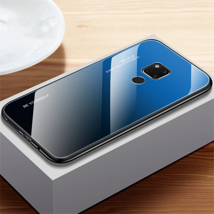 Чехол для Huawei Mate 20 Pro 10 Lite из закаленного стекла Гибридный чехол телефона с