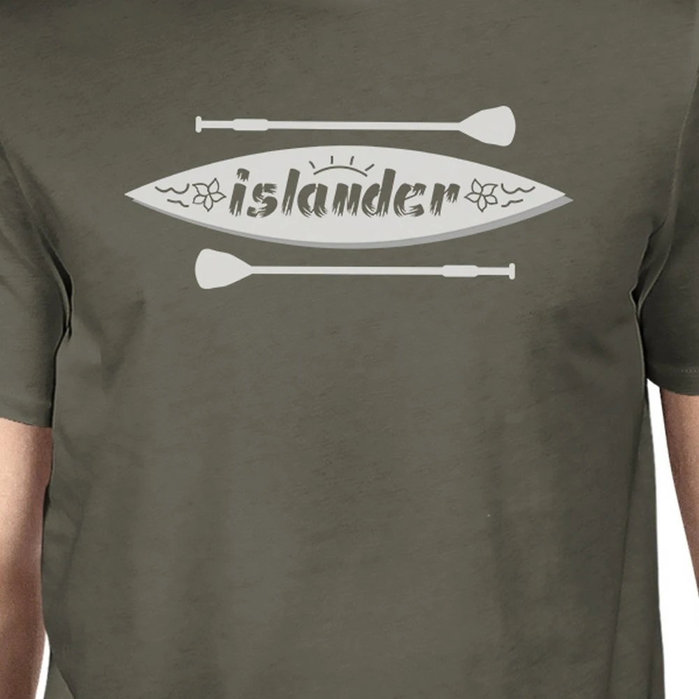 365 печать Islander весло доска для мужчин черная футболка Легкая летняя рубашка |