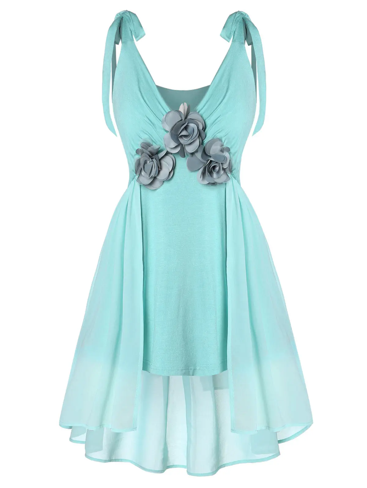Wipalo Summer Fashion Women Tank Top Plus Size Plunge Flare Casual Sleeveless Flowers Long Ladies Tops Tees Big | Женская одежда