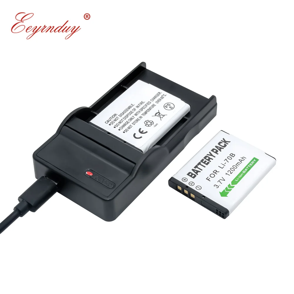 2 шт LI 70B батареи камеры и USB зарядное устройство для Olympus VG 120 140 130 камеры|Цифровые