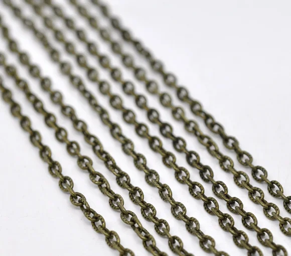 DoreenBeads 10 м бронзовый тон текстурированная звено открытая цепь 4 5x3 мм (B13521) yiwu|jewelry