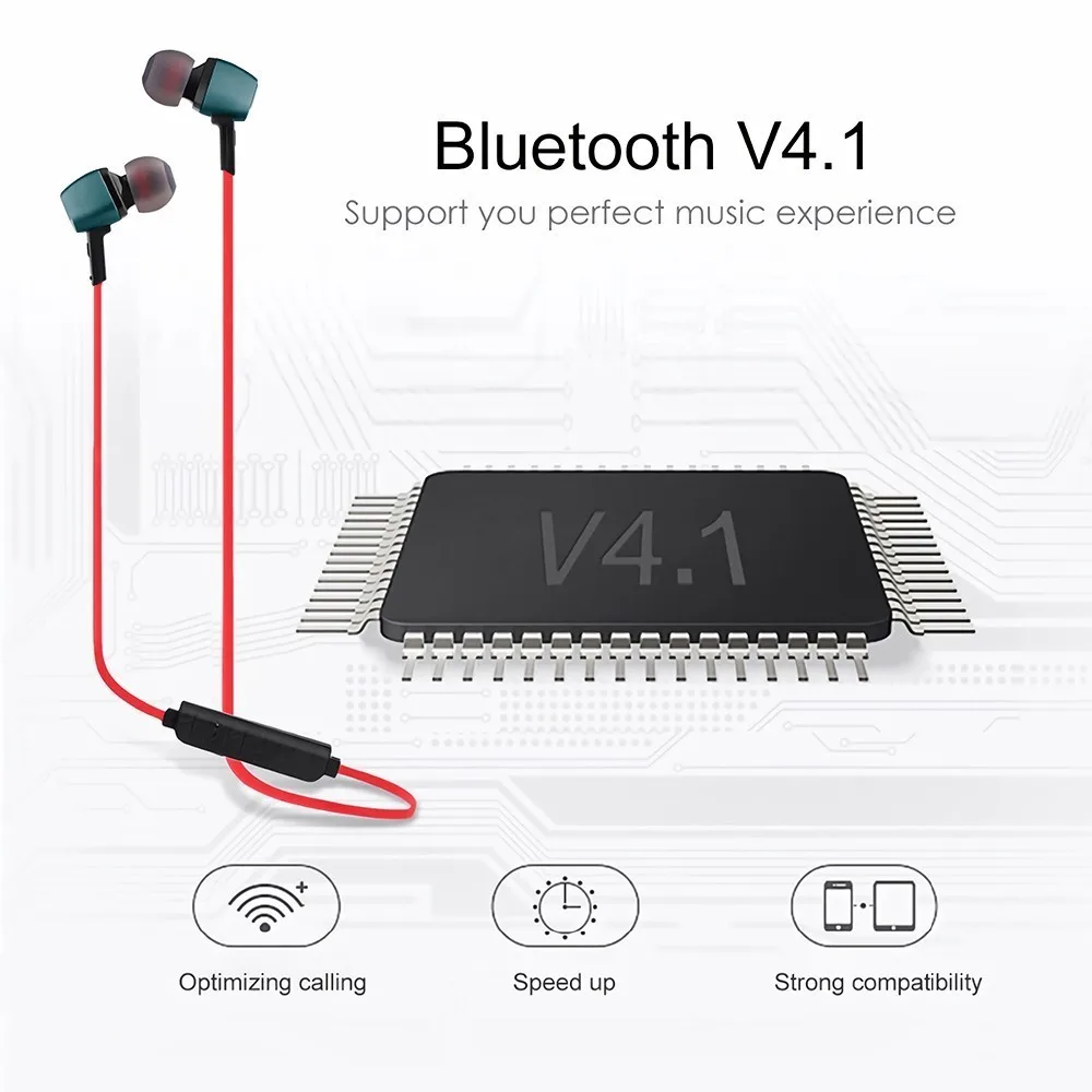 CHYI Bluetooth наушники беспроводные спортивные магнитная гарнитура стерео микрофон