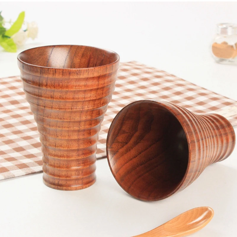 8Ounce Hand-Made Solid Wood Carving Strand Cup For Beer Coffee Milk | Дом и сад