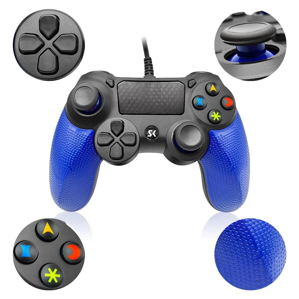 Проводной джойстик игровой контроллер гарантия 6 месяцев для PS4 двойной шок
