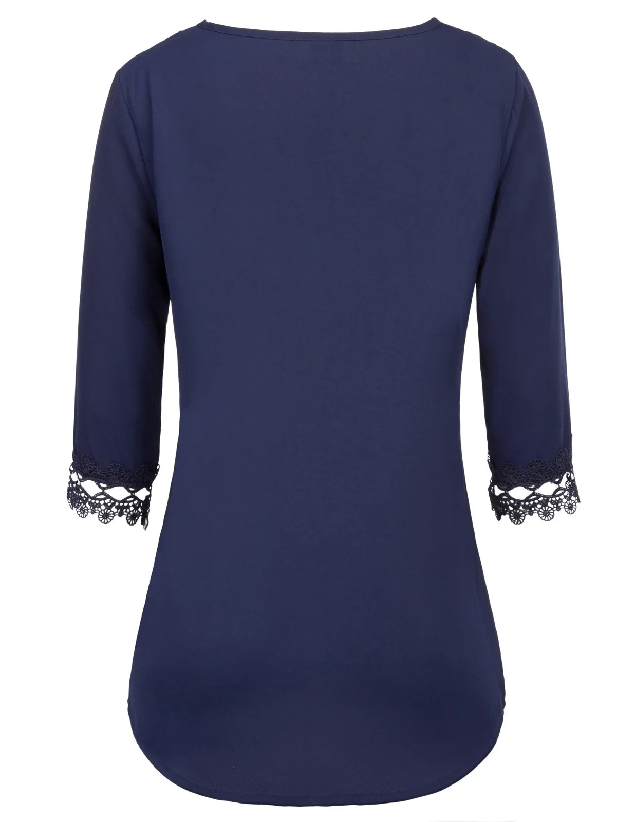 Повседневное Для женщин рубашка с v-образным вырезом из шифона 3/4 рукав Футболка