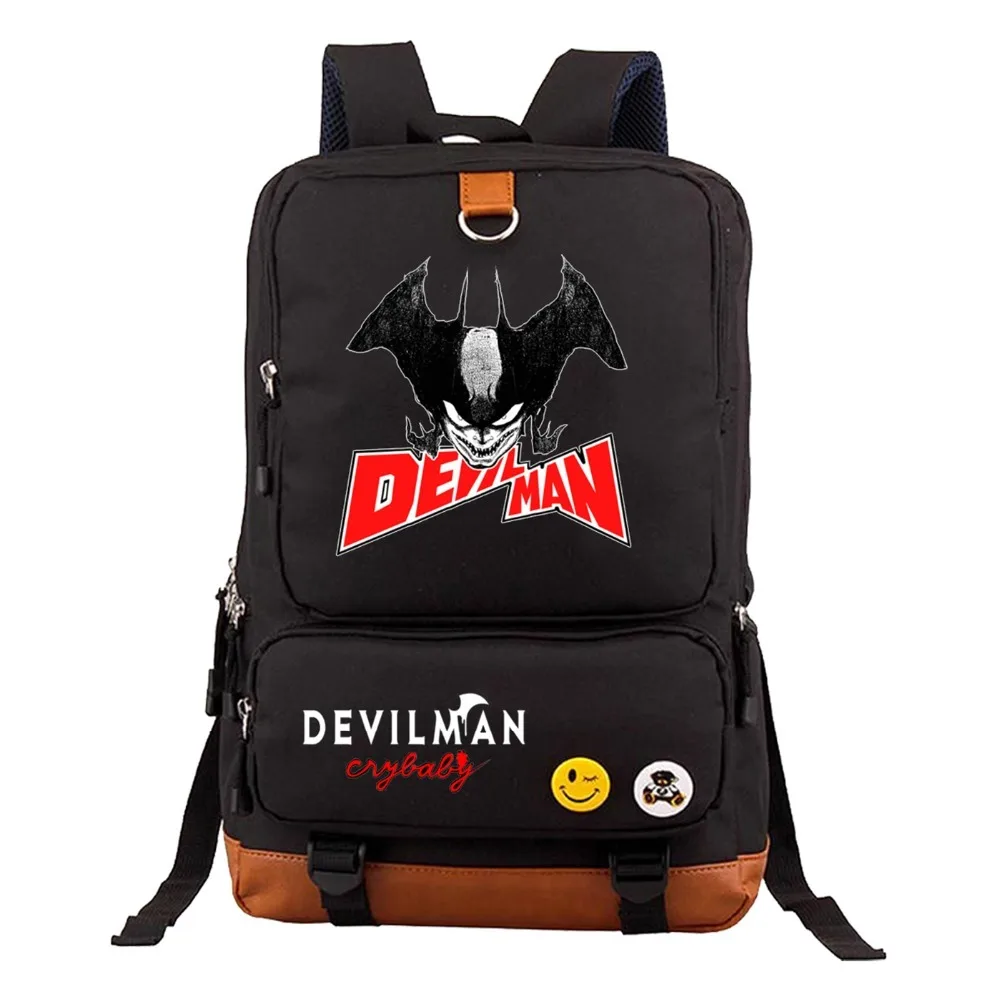 

anime DEVILMAN crybaby Backpack Student School Bags book bag teenagers travel Shoulder Laptop Bag Unisex Travel Knapsack