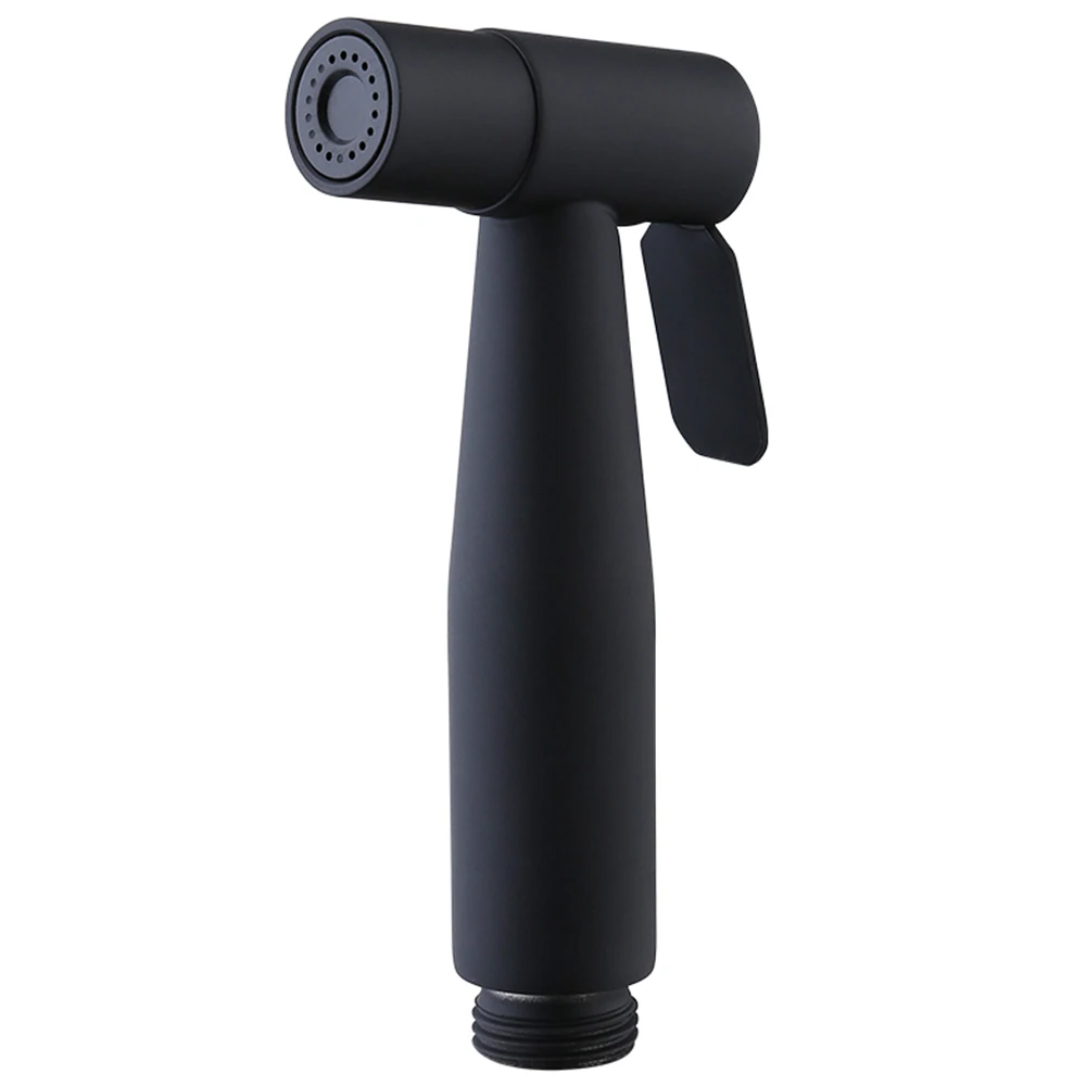 

CNIM Hot Stainless Steel Nozzle Shower Black Toilet Bidet Hand Sprayer Shower Head Hygienic Shut Off Sprayer Accessories For B