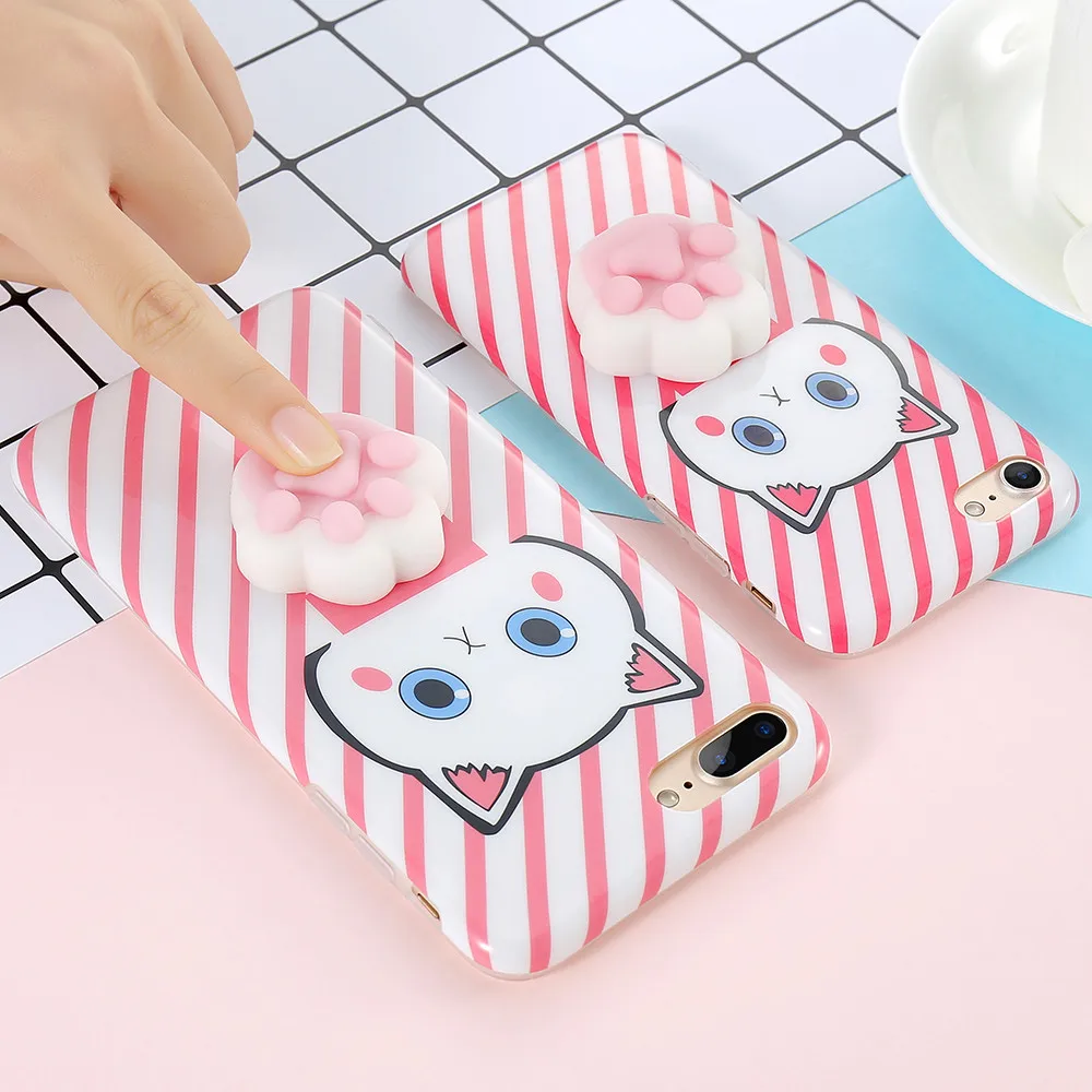 Чехол KISSCASE 3D Squishy Cat для iPhone 5 5S SE iphone7 6s 6 Plus милый силиконовый чехол |