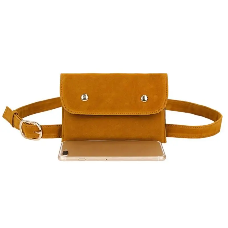 Velvet Women Waist Bag Female Money Phone Fanny Pack Waistbag Scrub Leather Bum Famous Brand Belt | Багаж и сумки