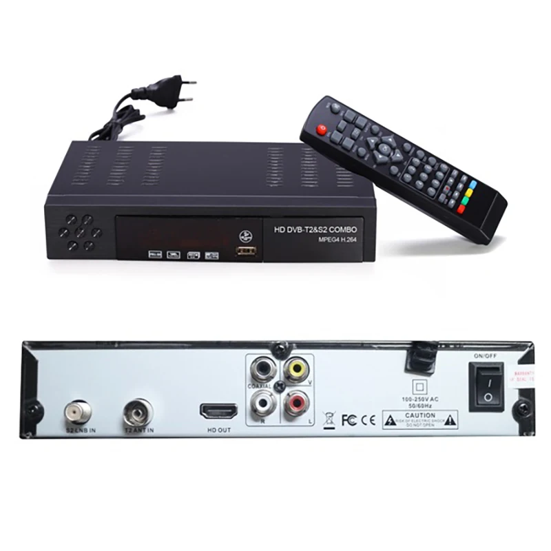 Eu Plug Digital Terrestrial Satellite Tv Receiver Dvb T2 S2 Combo Dvb-T2 Dvb-S2 Box 1080P Video Hdmi Out For Russia Europe | Электроника