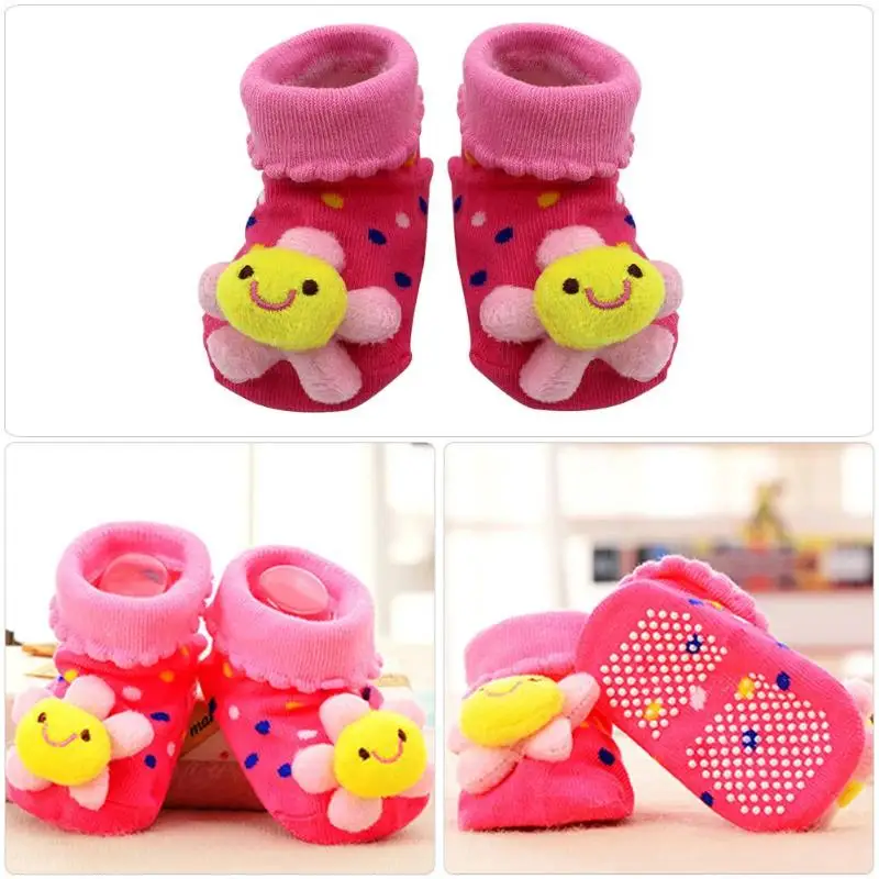 Calcetines de algod&oacute;n antideslizantes para beb&eacute;, medias de goma para ni&ntilde;o y ni&ntilde;a, medias de suelo para ni&ntilde;o peque&ntilde;o, regalo de primavera para reci&eacute;n nacido, 1 par-3