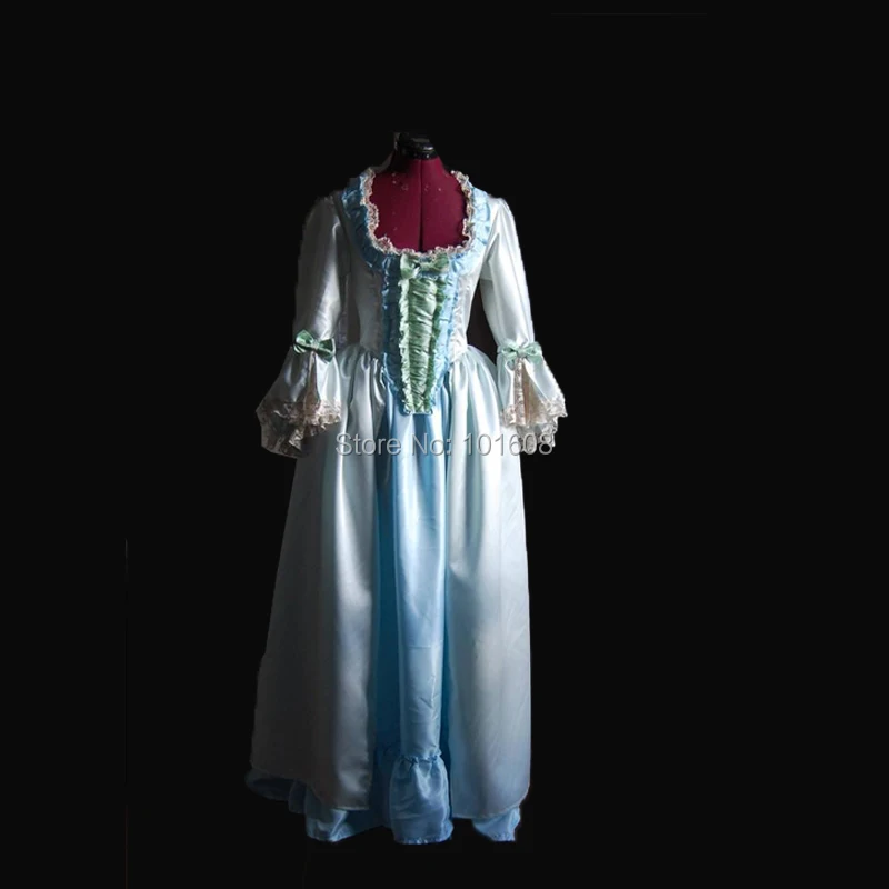 Tailored!Royal Blue Taffeta Vintage Duchess Princess Civil war 18th Court Belle Marie Antoinette DRESS Victorian dresses HL-375 |