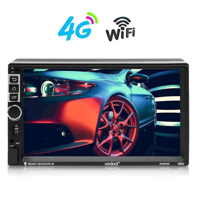 7 &quotсенсорный экран 2 Din четырехъядерный автомобильный радиоприемник Android 1 WIFI