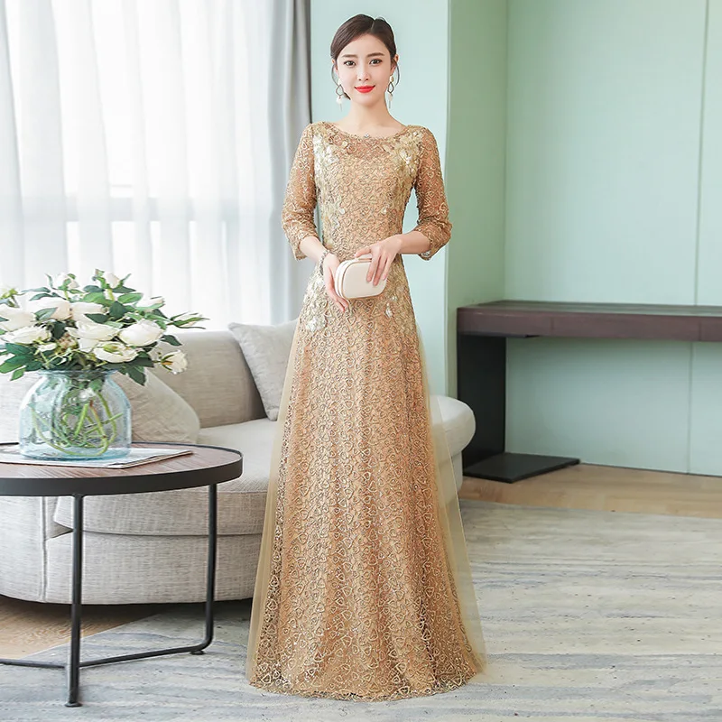 Женское винтажное платье Sommerkleid длинное с блестками для вечеринки A142|Женские