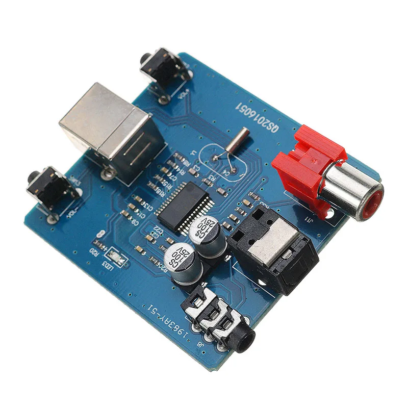 LEORY 1 шт. 5V2 канал Аудио Звуковая карта декодер плата DAC USB к S/PDIF 3 5 мм аналоговый