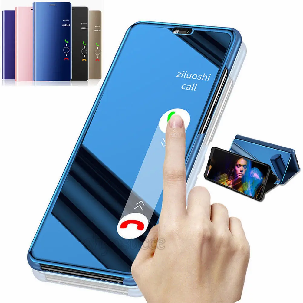 Умный зеркальный флип чехол для телефона huawei Honor 8x Коврики 20 Pro Lite max P20 Y5 Y6 Y7 Y8 Y9 2019