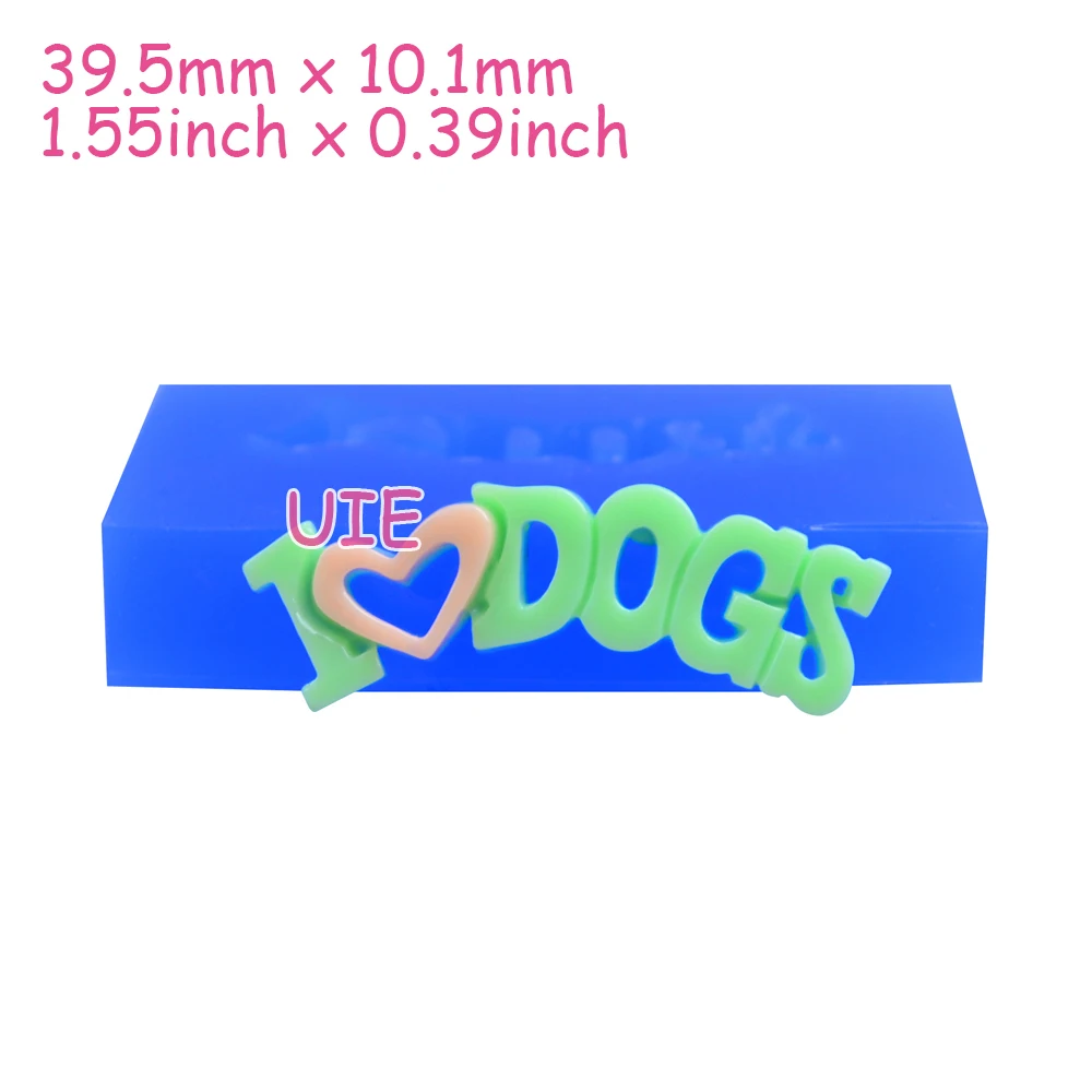 PYL245U 38 8 мм буквы I LOVE DOGS Гибкая силиконовая форма Fondant Sugarcraft топпер для кексов