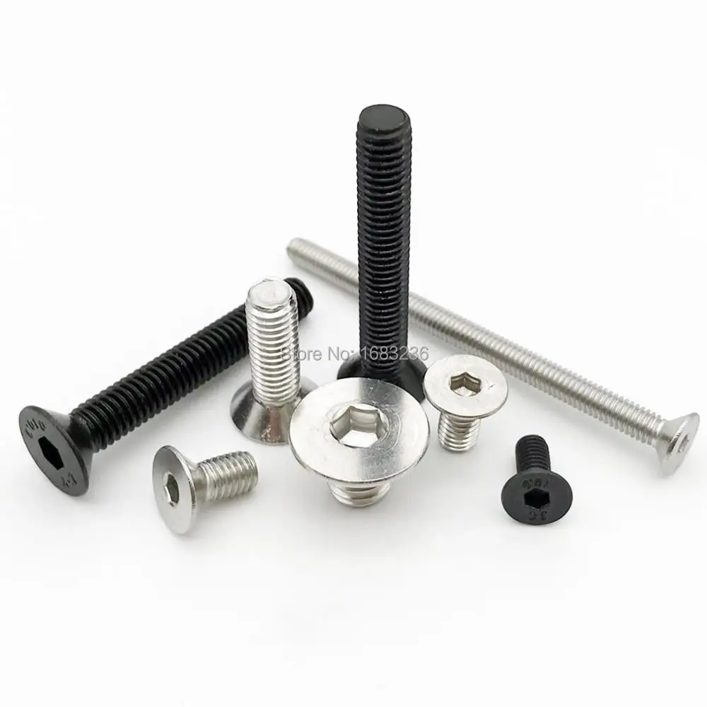 10/50 шт. M2 M2.5 M3 M4 M5 M6 Black grade 10 9 304 A2 Шестигранная розетка из нержавеющей стали плоский