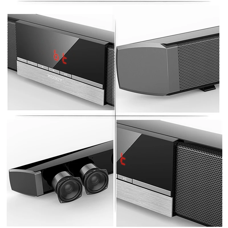 XGODY SR100 плюс Bluetooth Саундбар 40 Вт домашний кинотеатр тв звуковая панель беспроводной динамик Aux-In коаксиальный Оптический сабвуфер колонки