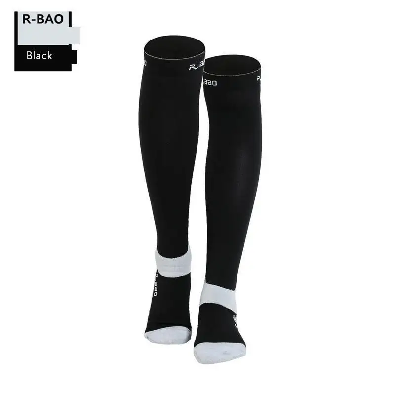 R-BAO Professional Men Women Sports Cycling Socks Compression Socks Running Marathon Hiking Long Socks Autumn Winter Leg Warm