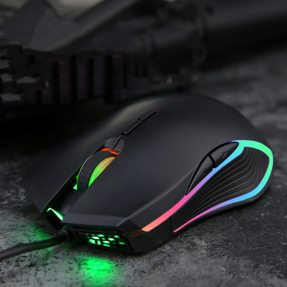 MVTV M625 Проводная игровая мышь с красочными RGB Light 8000 dpi USB компьютерная геймер