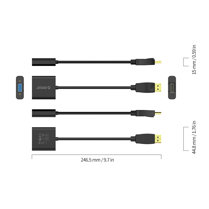 ORICO Mini DP Display Port to HDMI/VGA адаптер Male To Famale конвертер 1080P видео аудио кабель для