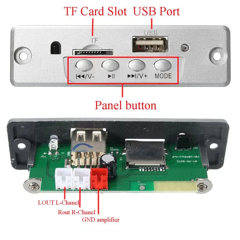 LEORY bluetooth MP3 декодер плата DAC беспроводной автомобильный аудио усилитель с USB U