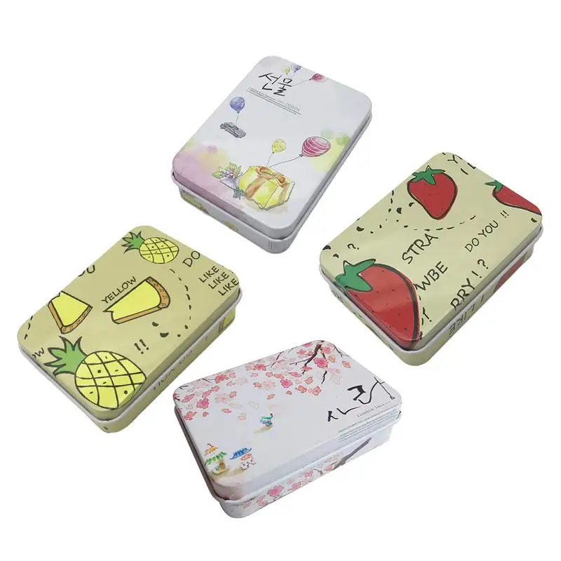 Прямоугольная железная шкатулка для хранения украшений покера различных мелких