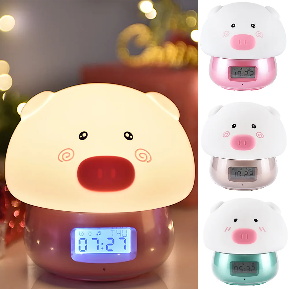 Светодио дный led мягкие милые Pat дети спальня мультфильм свинья запись