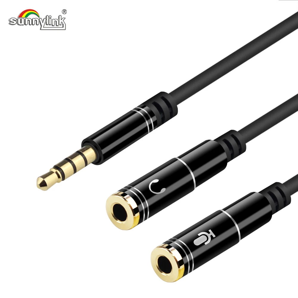 Hi Fi 4 полюсный аудиокабель с разъемом 3 5 мм сплиттер Y для наушников и переходник