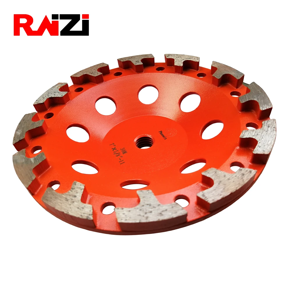 Raizi 5 7 дюймов Midium Bond 30 # бетонный алмазный шлифовальный станок для угловой