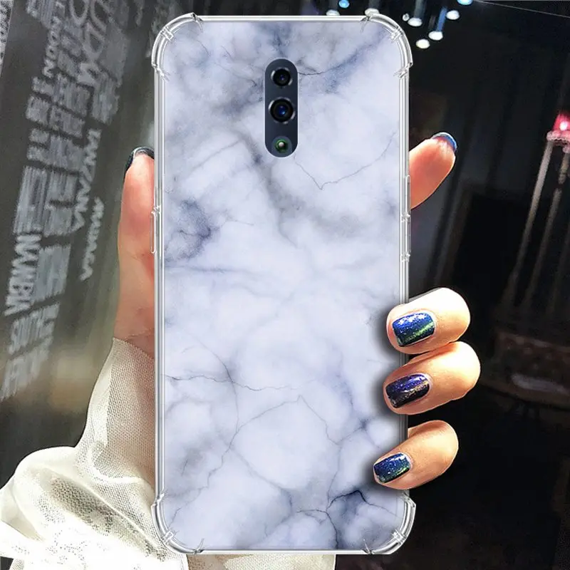 Soft Phone Case With Airbag For Oppo Reno 6.4 inch Stylish Design Anti-knock Back Cover Colorful Painted Skin |