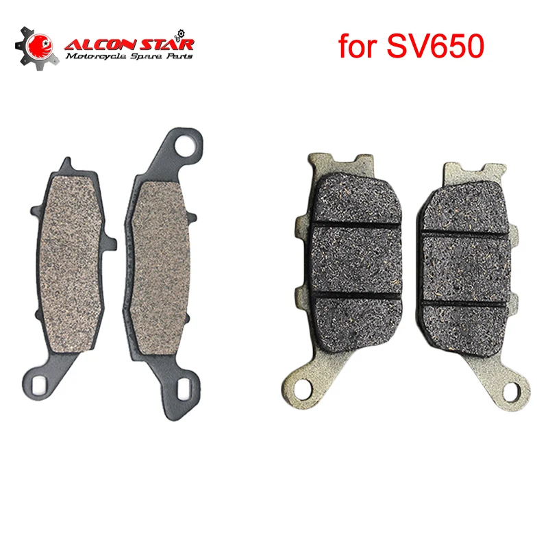 

Alconstar- For Suzuki SV650 2004 2005 2006 2007 2008 2009 2010 2011 Motorcycle Front Brake Pad and Rear Brake Pad Disc New