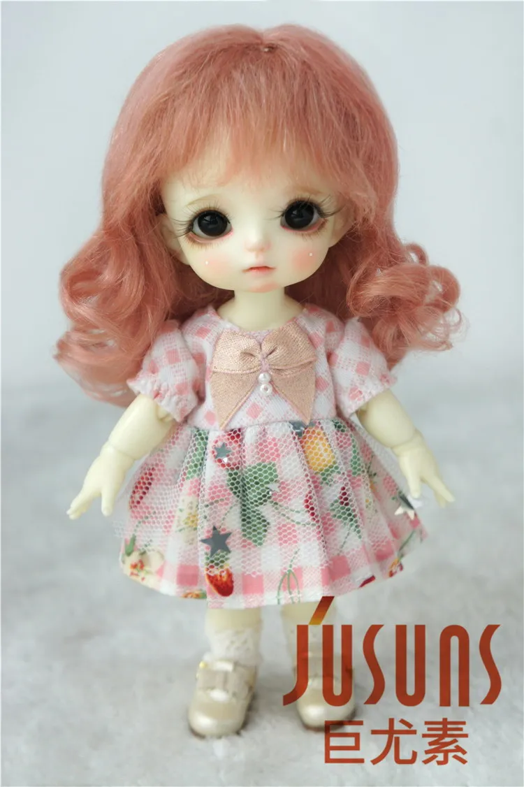 Парик из мохера для шарнирной куклы D20313 1/8 1/6 1/4 вьющиеся кукольные волосы