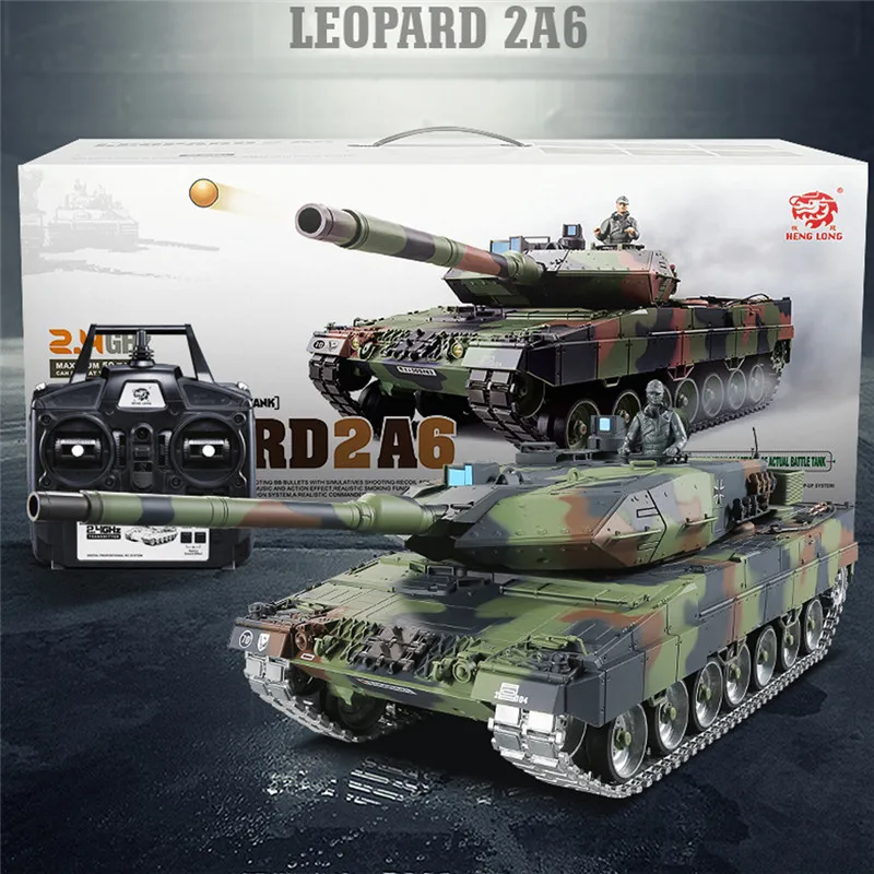 Новинка 3889 1 1/16 2 4G немецкий Леопард A6 Инфракрасный RC Танк реальная имитация звука