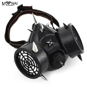 Мужская Маскарадная маска с шипами в стиле стимпанк, маскарадные маски с заклепками для косплея, аксессуары в стиле панк