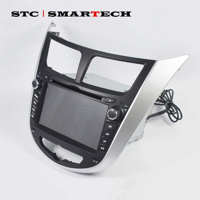 Автомобильный dvd плеер SMARTECH 2 Din Android 7 1 gps навигация Автомагнитола для Hyundai Solaris accent
