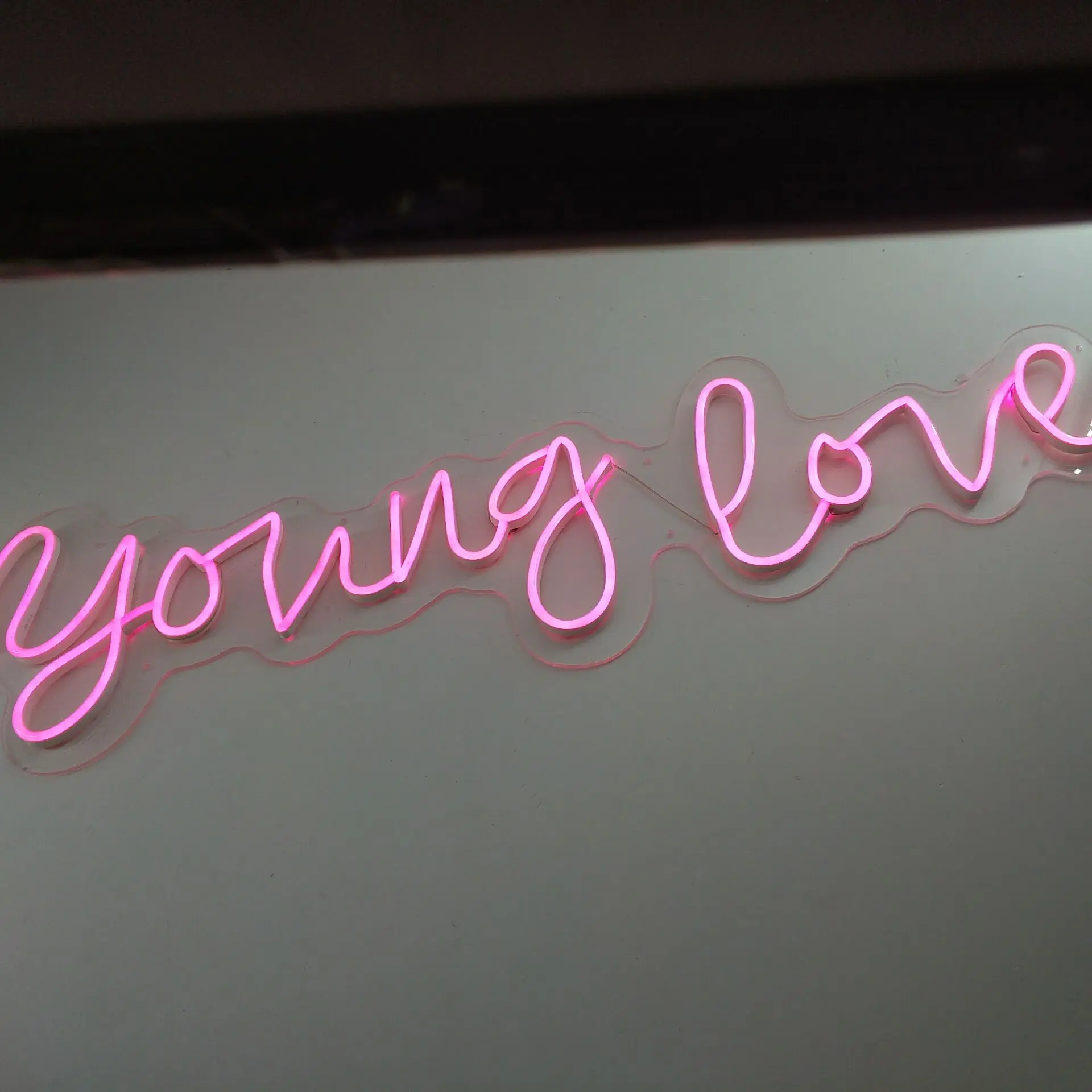 Outdoor decorate soft tube sign neon light letters for wall and shop name board designs