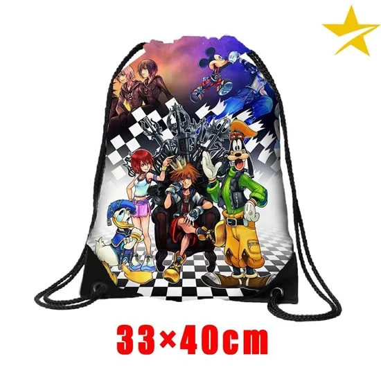 Suncomics Горячая игра Королевство Сердца Сора портативный Drawstring сумки дорожный