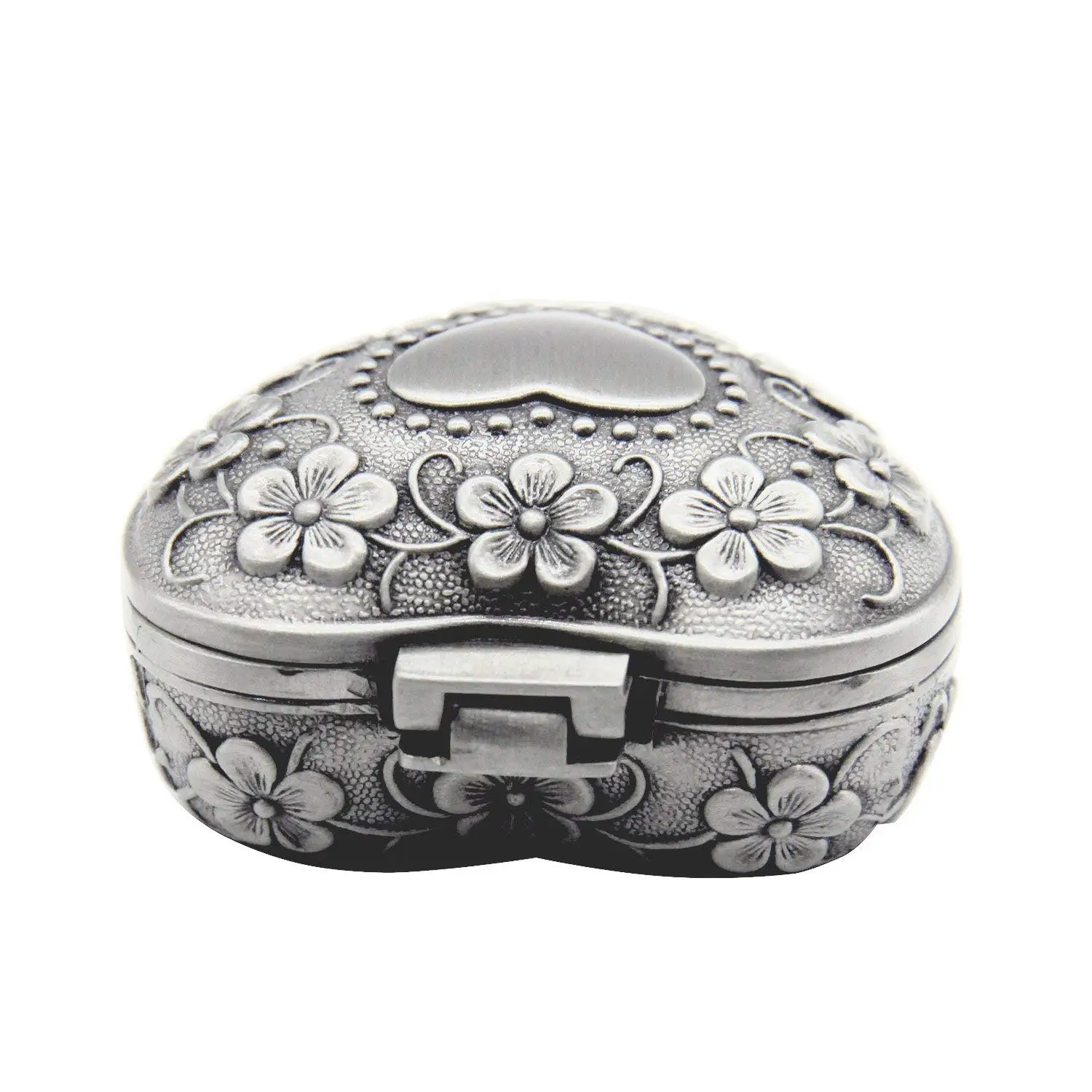 Акция! Серебряная шкатулка для ювелирных изделий в форме сердца маленькое кольцо