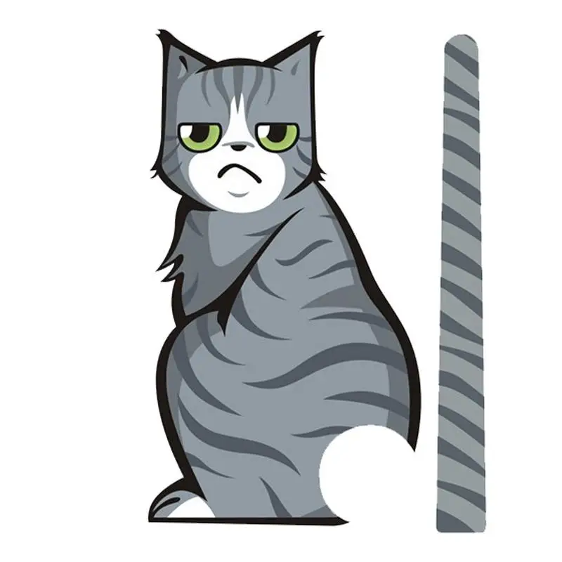 Светоотражающая Автомобильная наклейка тоска кошка улыбка автомобильный стикер