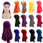 Бандана для мужчин и женщин, дышащая шапка унисекс, бархатная, с длинным хвостом