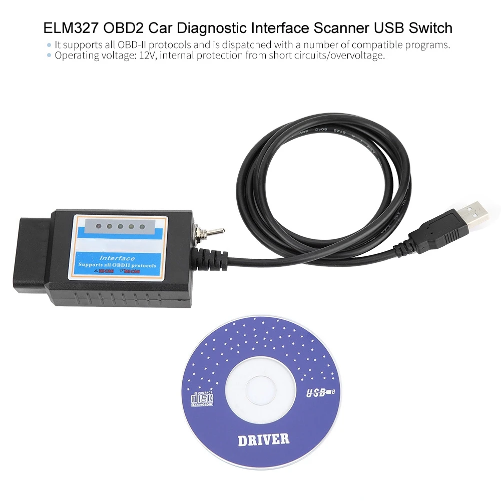 Считыватели кодов инструменты автомобильный диагностический интерфейс OBD2 12 В USB