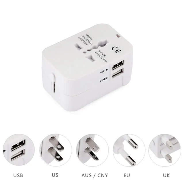 Travel Adapter для нас ЕС Великобритания AUS CNY Международная универсальная Мощность