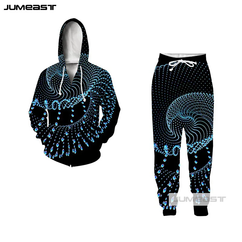 Jumeast 3D Print Space Art Women/Men Hoodie Sweatshirt Stereo Vertigo Design Vests Pans Set Casual Suits Fashion Couples | Мужская
