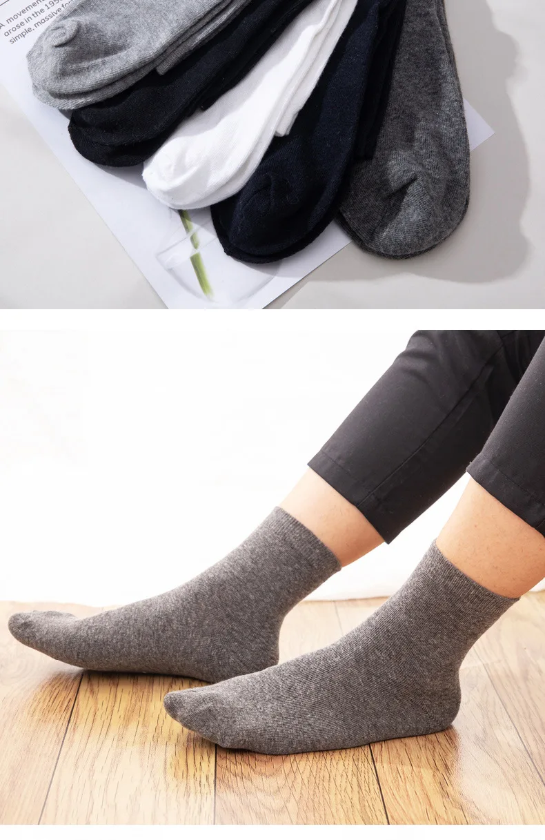 5Pairs / Lot Eur39-44 men's winter plus terry business cotton socks high quality fashion warm | Мужская одежда