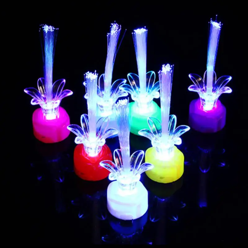 1 PCS Beautiful Romantic Color Changing LED Fiber Optic Night Light Lamp Battery Powered Small Christmas Party Home Decor | Дом и сад