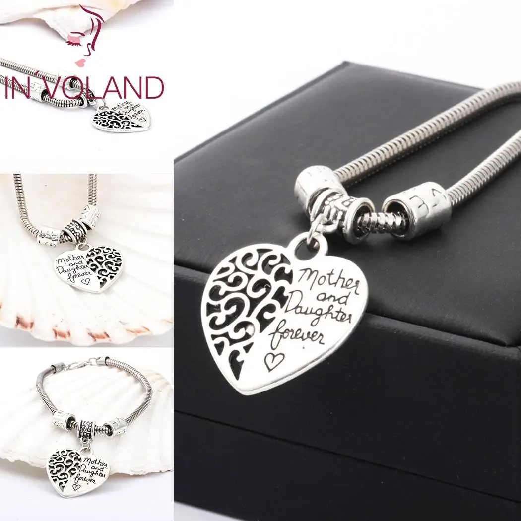 Women Casual Hollow Heart Shape Lobster Claw Silver 18.5cm/7.3inch Casp Clasp 5cm/2inch Closure Bracelet | Украшения и аксессуары
